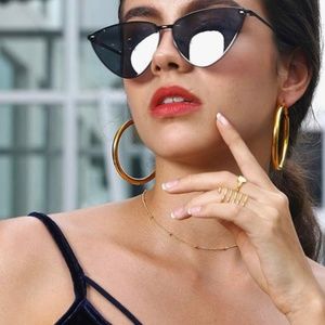 Stainless steel 18k gold plated hoop earrings